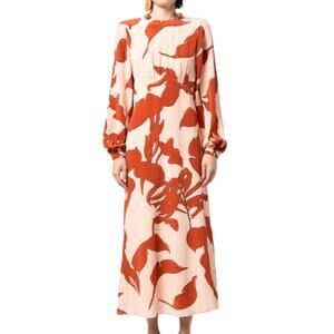 Johanna Ortiz Creencias Humanas Maxi Dress Kimono Honey Floral Backless 10 NWT